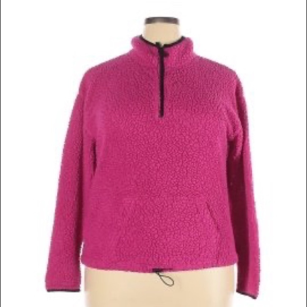 No boundaries fleece 3/4 zip up jacket, size M